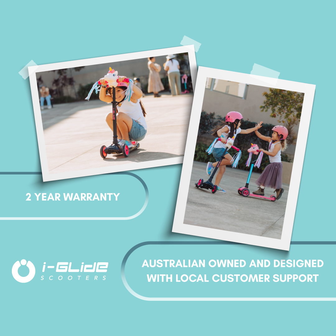 I-GLIDE 3 Wheel Kids Scooter with Dinosaur Head - Aqua