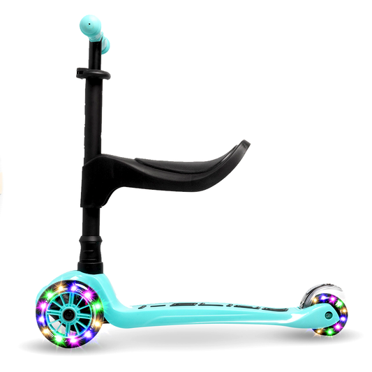 I-GLIDE 3 Wheel Kids Scooter with Toddler Seat - Aqua