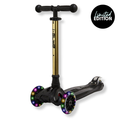 i-GLIDE 3 Wheel Kids Scooter - Black with Gold Bar