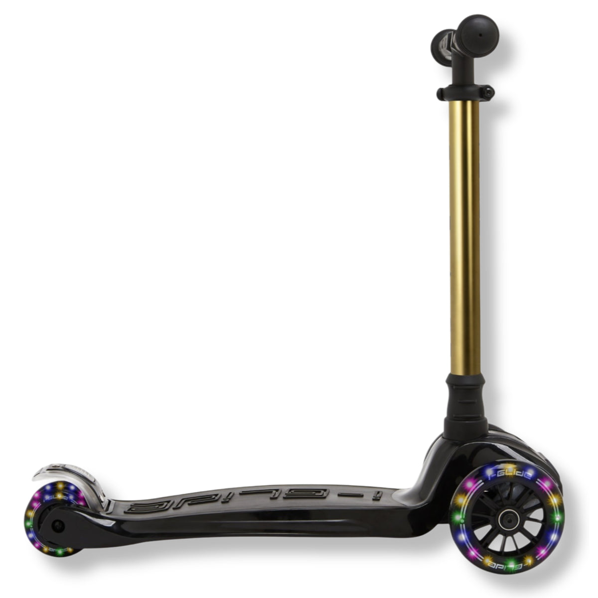 i-GLIDE 3 Wheel Kids Scooter - Black with Gold Bar