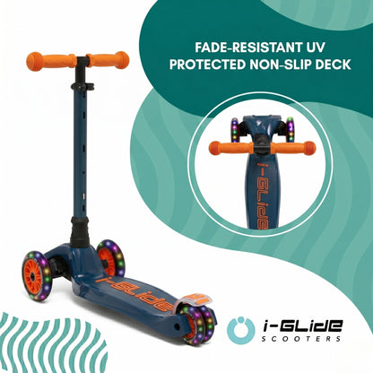 i-GLIDE 3 Wheel Kids Scooter - Blue/Orange