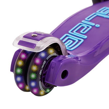 i-GLIDE 3 Wheel Kids Scooter - Purple/Blue with Neo-chrome Bar