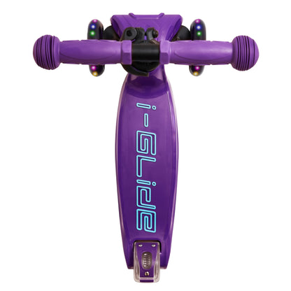i-GLIDE 3 Wheel Kids Scooter - Purple/Blue with Neo-chrome Bar