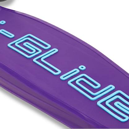 i-GLIDE 3 Wheel Kids Scooter - Purple/Blue with Neo-chrome Bar