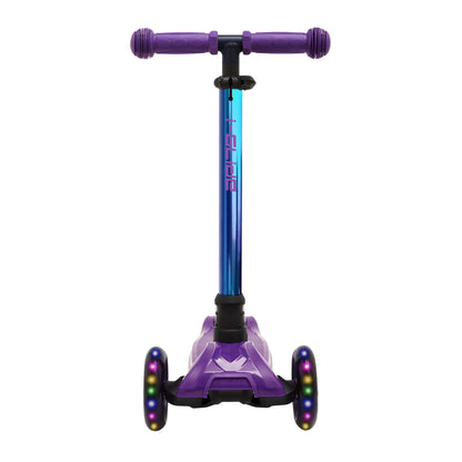 i-GLIDE 3 Wheel Kids Scooter - Purple/Blue with Neo-chrome Bar