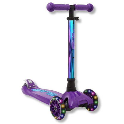 i-GLIDE 3 Wheel Kids Scooter - Purple/Blue with Neo-chrome Bar