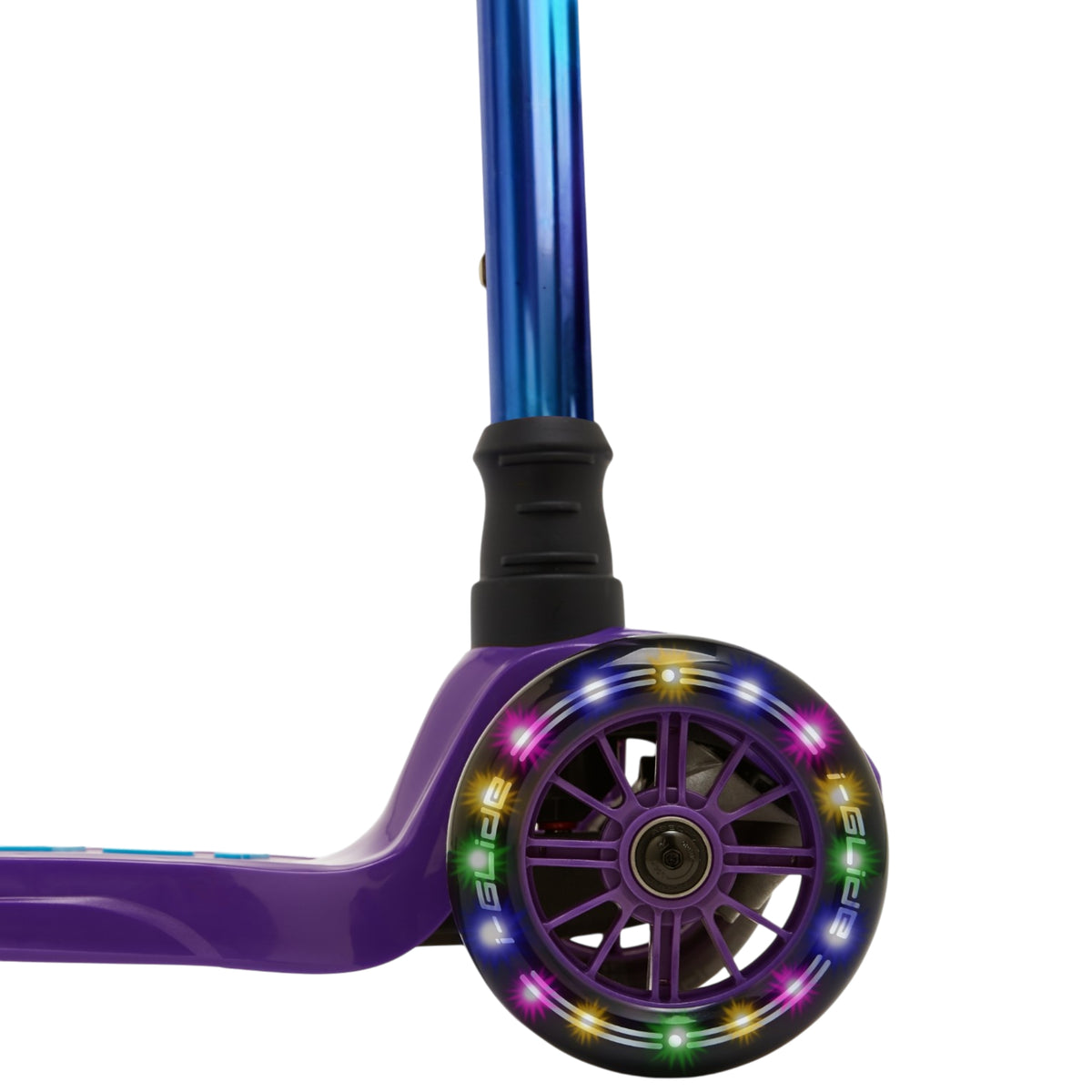 i-GLIDE 3 Wheel Kids Scooter - Purple/Blue with Neo-chrome Bar